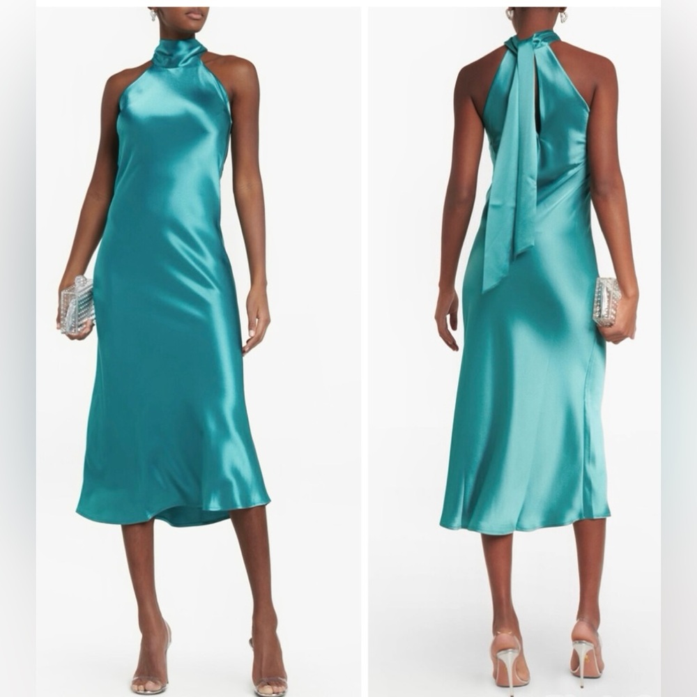 Galvan London Sienna satin midi dress - Picture 2 of 12